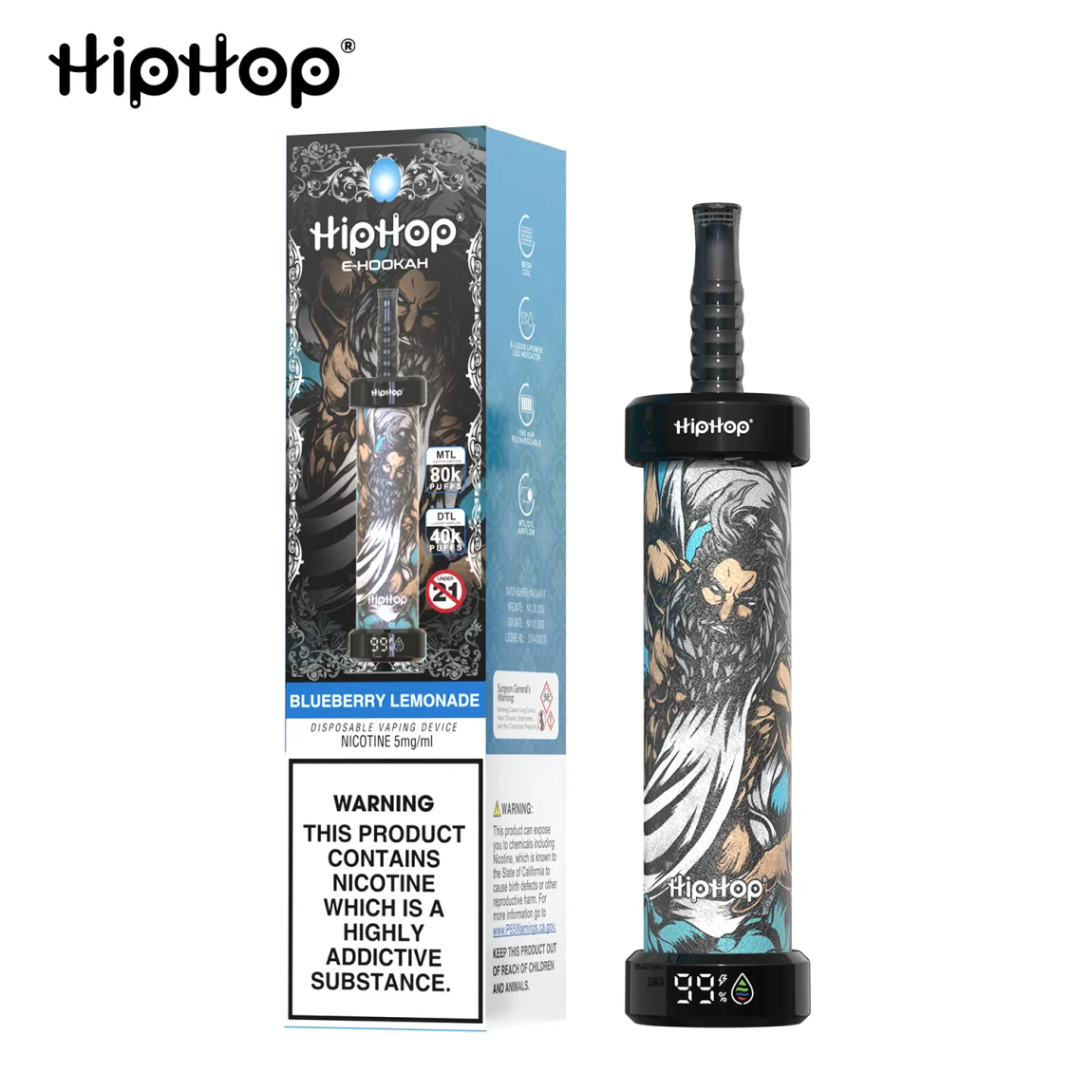 001-HIPHOP-80k-6 HIPHOP E-HOOKAN 80K Puffs – product image