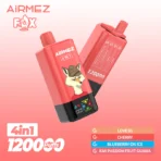 Airmez Fox 120K Puffs 4-in-1 – Love 66, Cherry, Blueberry on Ice and Kiwi Passion Fruit Guava