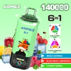 Airmez Fox 140K Puffs 6-in-1 – Mixed Berries, Blue Razz Lemonade and Cherry Berry