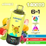 Airmez Fox 140K Puffs 6-in-1 – Love 66, Strawberry Kiwi and Peach Mango