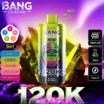 Bang Legend 120K Puffs 5-in-1 – Blueberry Ice, Kiwi Passion Fruit Guava, Triple Melon, Peach Pineapple and Passionate Kiss