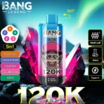 Bang Legend 120K Puffs 5-in-1 – Energy Drink, Blueberry Cherry, Apple Grape, Watermelon and Dragon Fruit Mamba