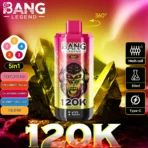 Bang Legend 120K Puffs 5-in-1 – Watermelon Ice, Strawberry Mango, California Cherry, Blueberry Peach Ice and Berry Cool