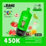 Bang Leader 450K Puffs – Strawberry Watermelon, Kiwi Passion Fruit Guava, Mango Ice and Watermelon Sour Peach