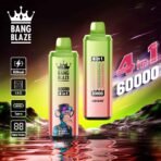 Bang Blaze 60K Puffs 4-in-1 – Strawberry Watermelon, Kiwi Passion Fruit Guava, Mango Ice and Watermelon Sour Peach
