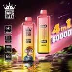 Bang Blaze 60K Puffs 4-in-1 – Blueberry Ice, Peach Mango Watermelon, Passion Kiss and Melon Apple