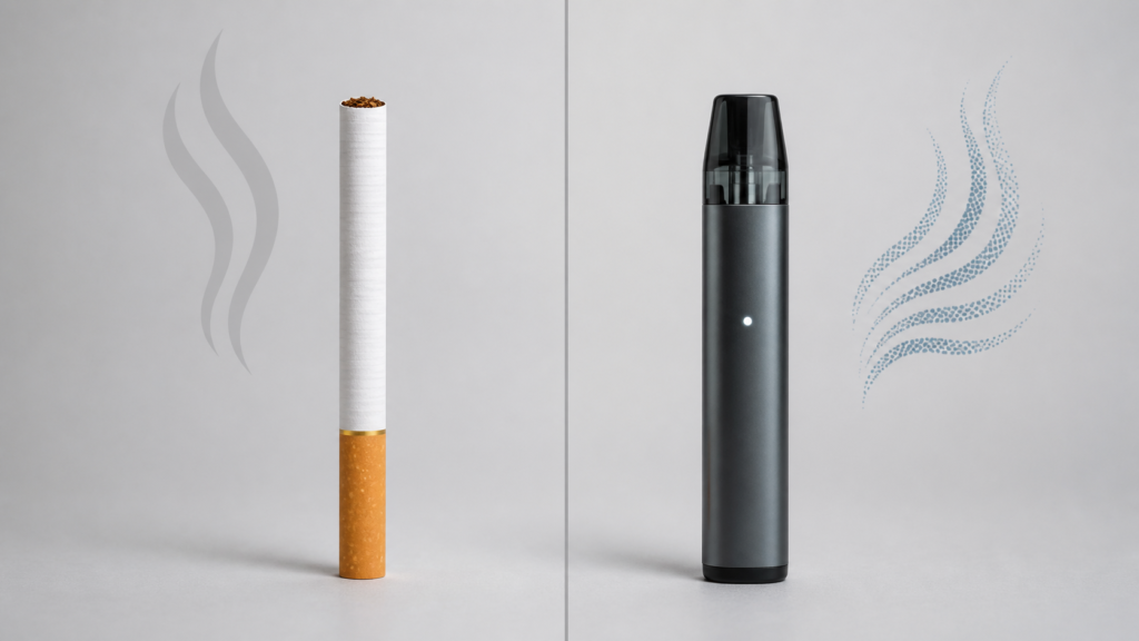E-cigarette and traditional cigarette – neutral operating comparison